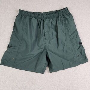 C&B Sport Swim Trunks Mens XL Green Croft & Barrow Cargo Mesh Lined Board Shorts